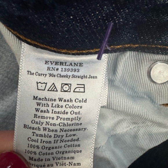 Everlane The Curvy 90’s Straight Crop Organic Cotton Jeans Size 30 - Picture 6 of 6